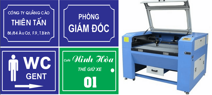 Cắt laser, tên chức danh, biển số nhà